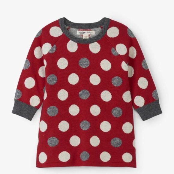 Hatley Holiday Dots Baby Sweater Dress (6-9 Months) - Picture 1 of 5